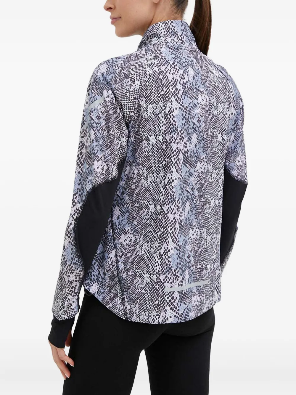 Adidas Originals Snakeskin-print Zip-up Jacket In Black