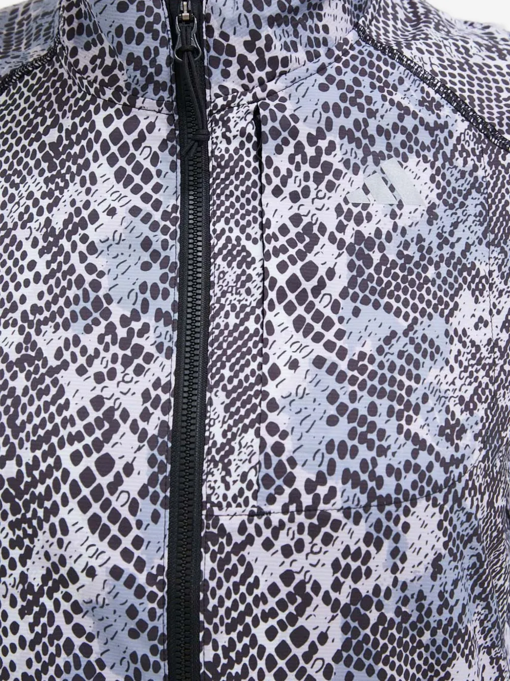 Adidas Originals Snakeskin-print Zip-up Jacket In Black