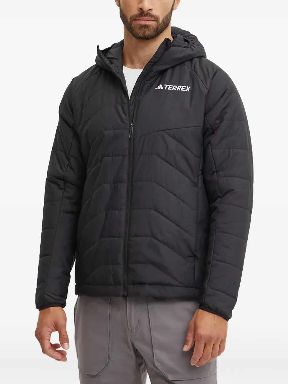 adidas hooded-neck insulated jacket | Black | Image 1
