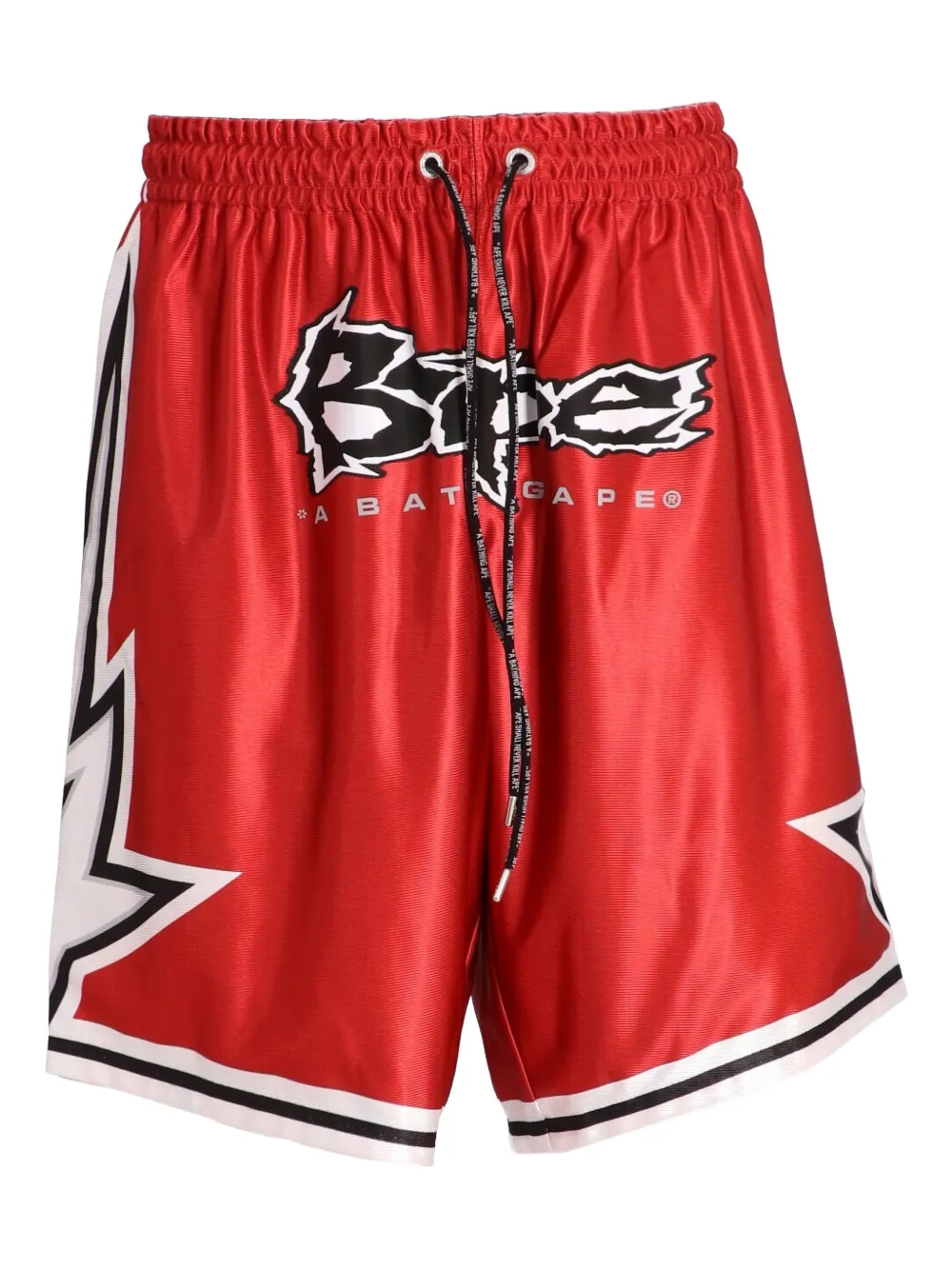 BAPE BLACK *A BATHING APE® shorts de basquetbol con diseño reversible | rojo | Image 1