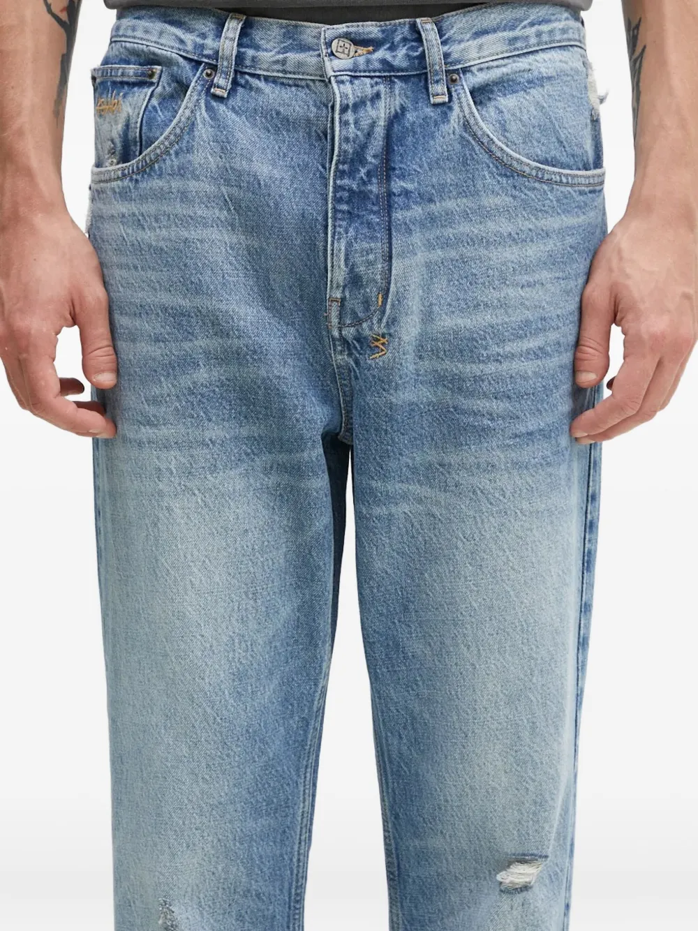 Ksubi Anti K Maverik gerafelde jeans Blauw