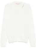 Marni twisted crew-neck sweater - White