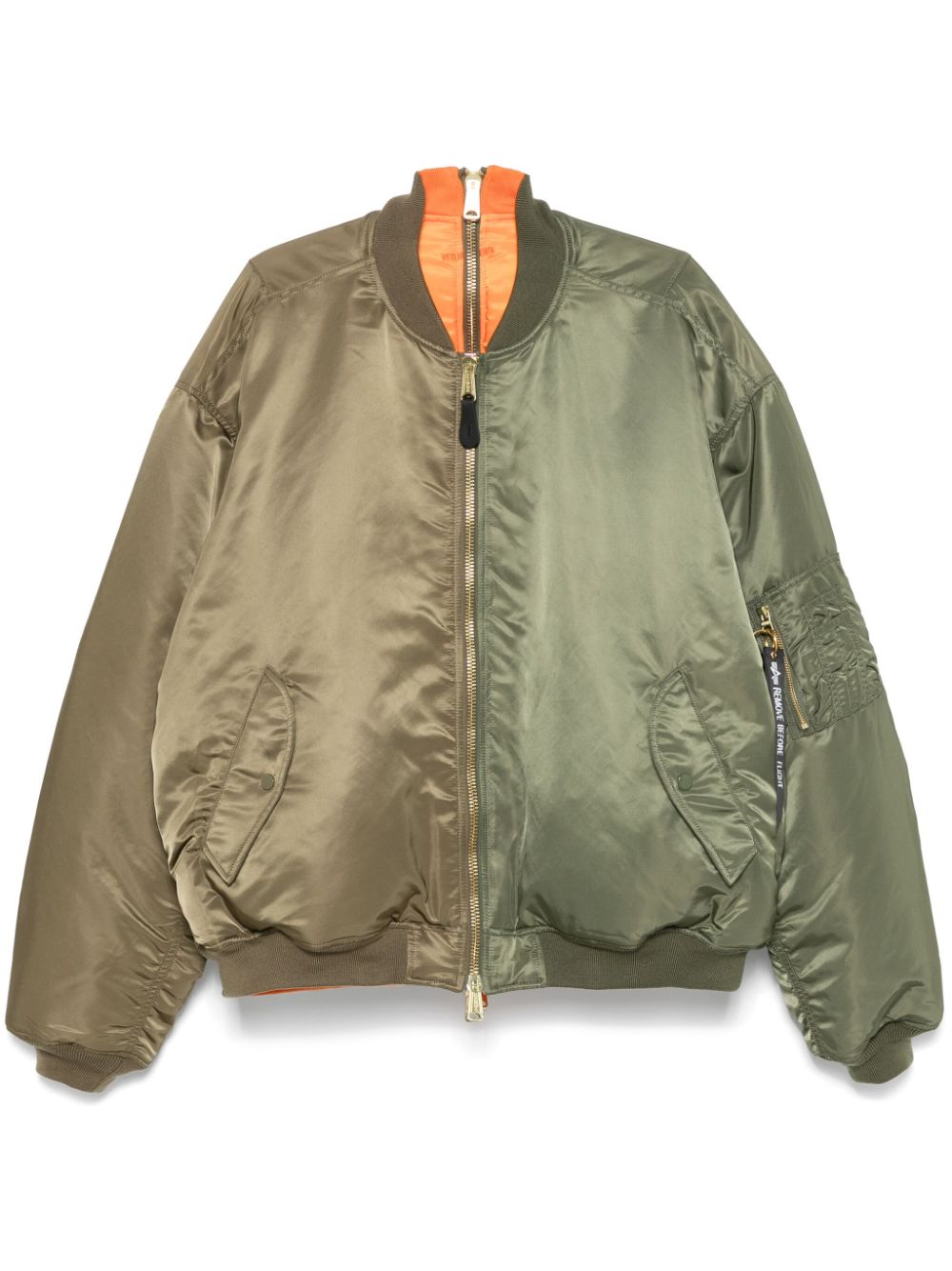 VETEMENTS Bomber Double Zip - Verde