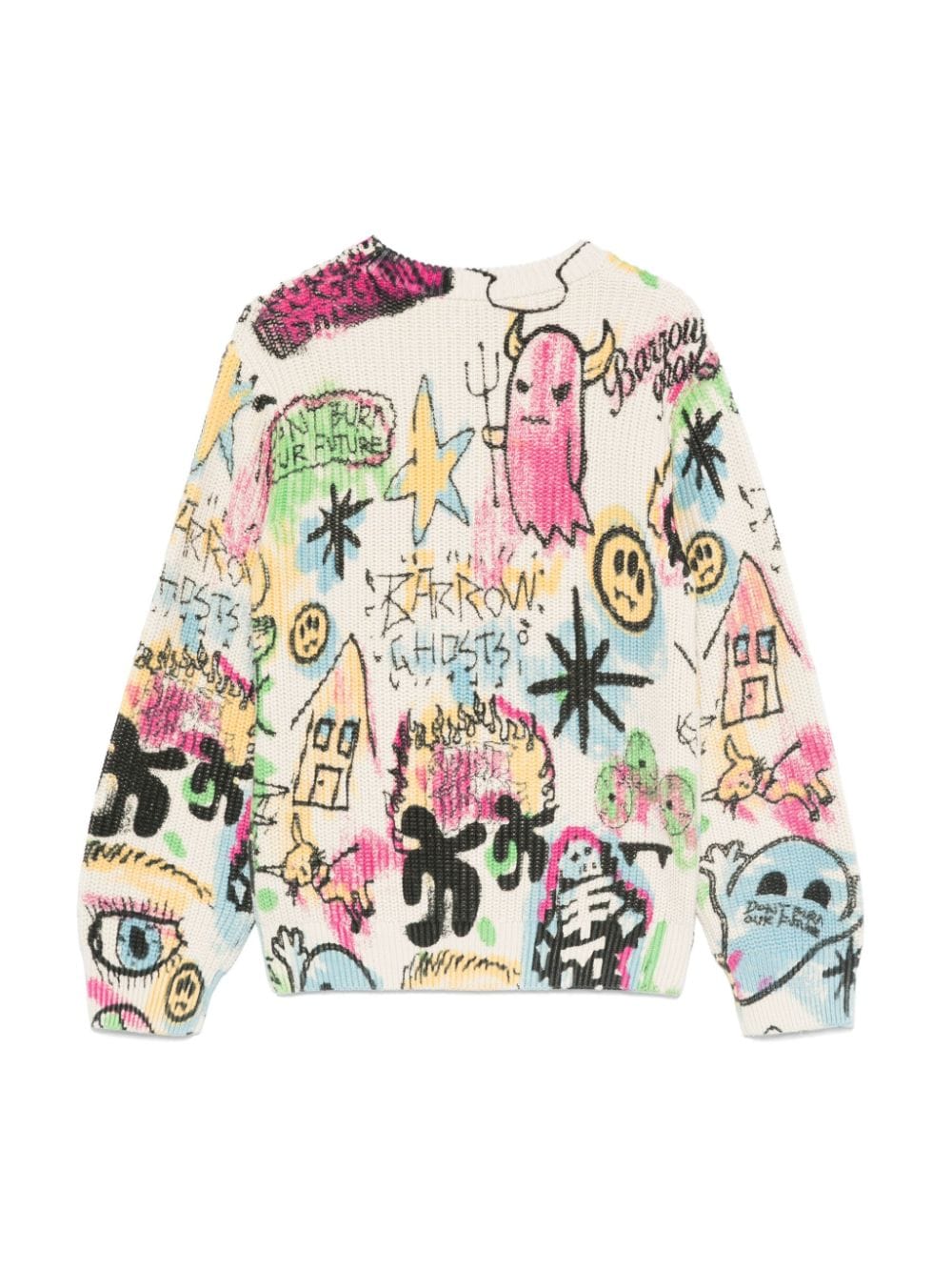 Barrow kids Trui met graffiti-print - Beige