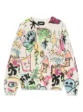 Barrow kids graffiti-print sweater - Neutrals