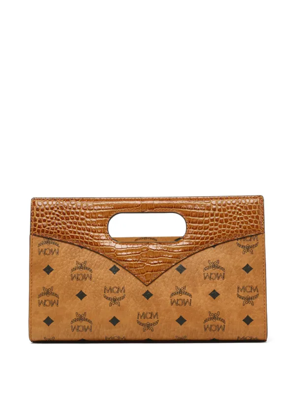 MCM Mini Diamond Visetos-print Tote Bag Brown FARFETCH ID