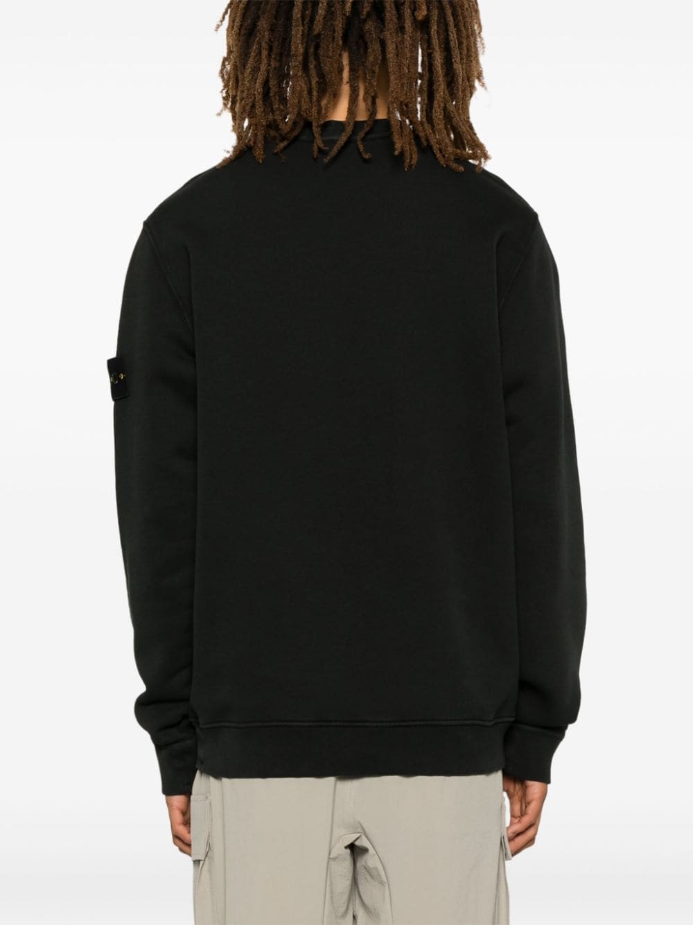 Shop Stone Island Compass-badge Sweatshirt In Black