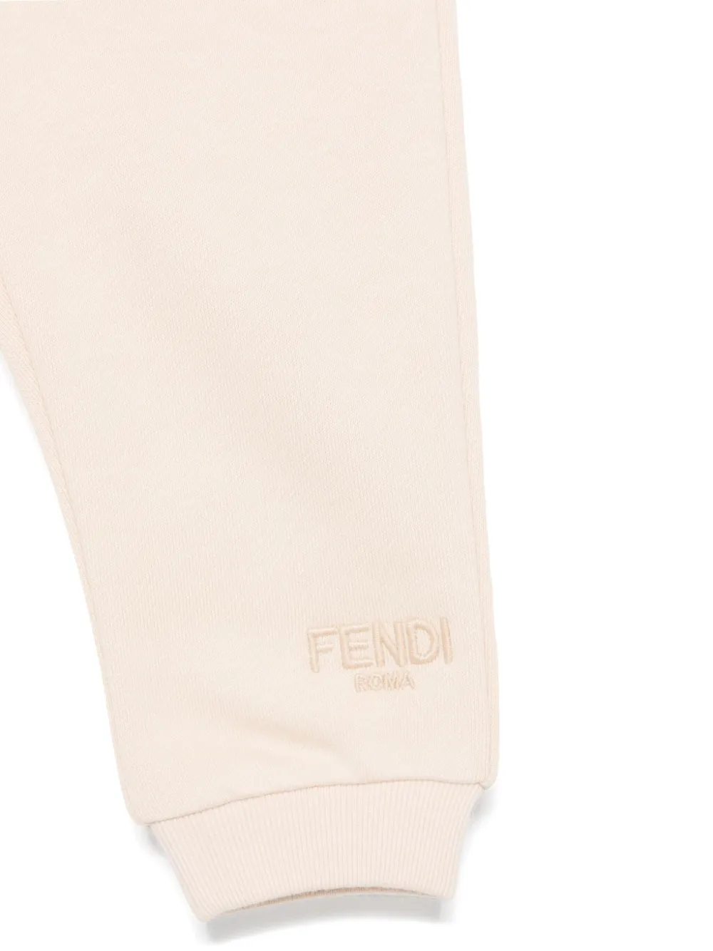 Fendi Kids Katoenen trainingsbroek Beige