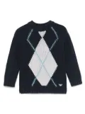 Emporio Armani Kids intarsia-knit sweater - Blue