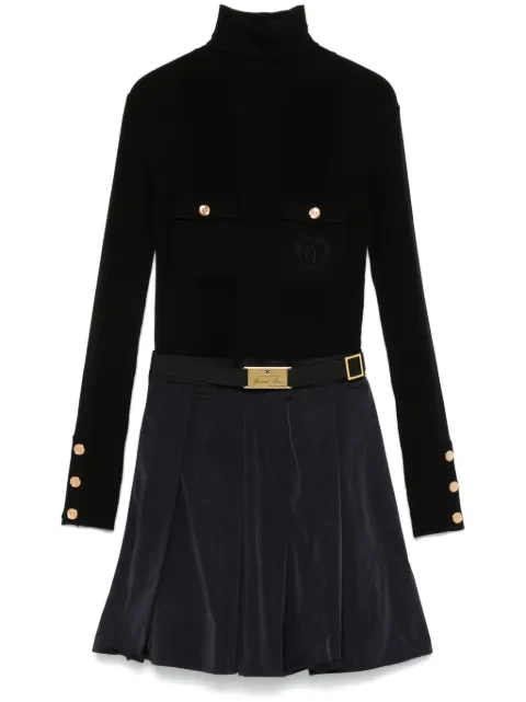 Elisabetta Franchi embroidered-logo mini dress