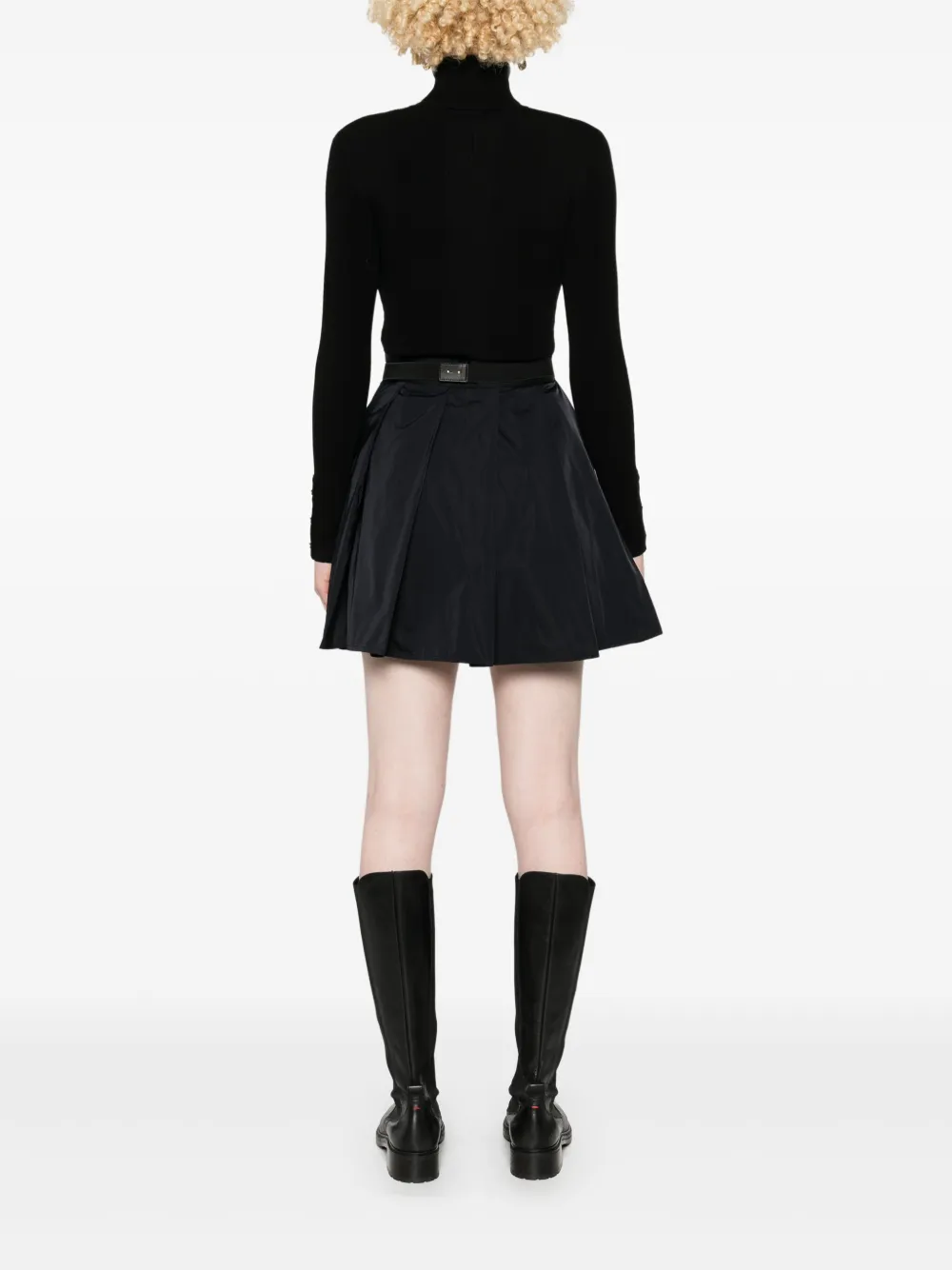 Elisabetta Franchi Mini-jurk met geborduurd logo Zwart