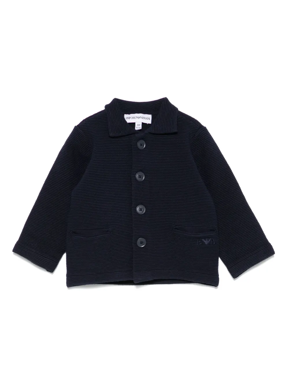 Emporio Ar i Kids Ribgebreid vest Blauw