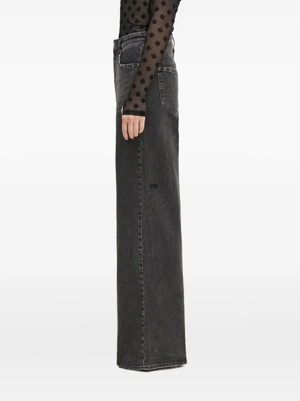 Ksubi Strider Stretch Lovestruck cross detail jeans | Wide-Leg Jeans | Image 2