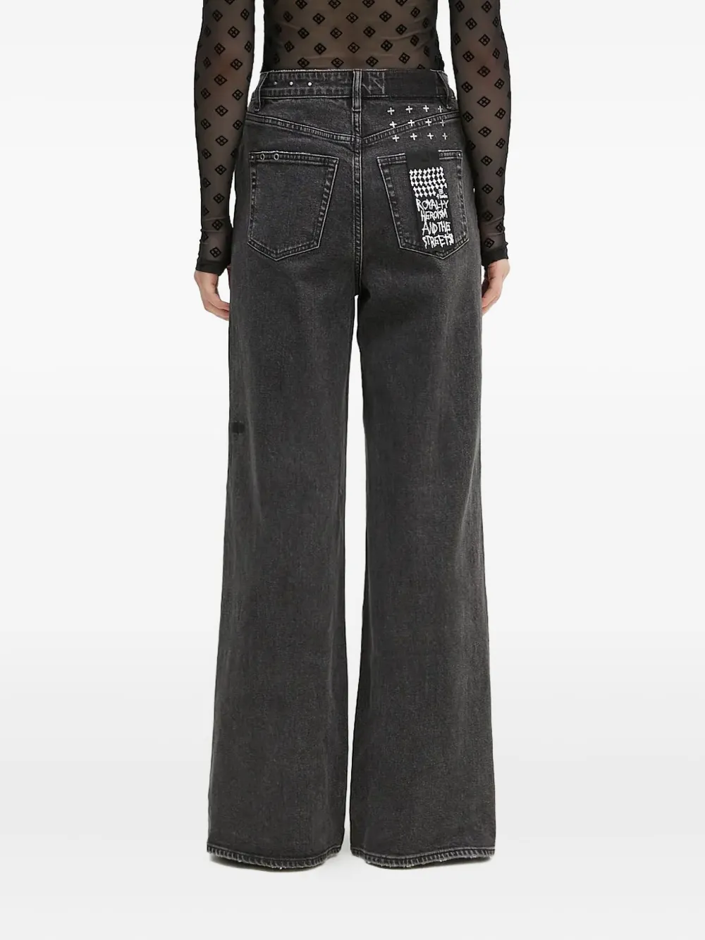 Ksubi Strider Stretch Lovestruck Cross Detail Jeans In Black
