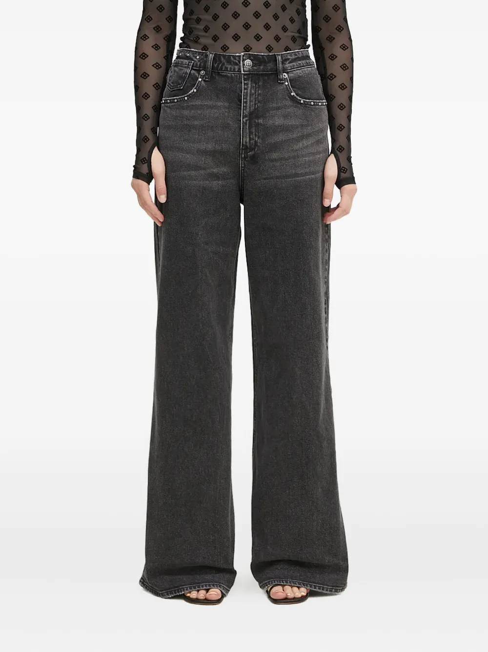Ksubi Strider Stretch Lovestruck cross detail jeans | Black | Image 1