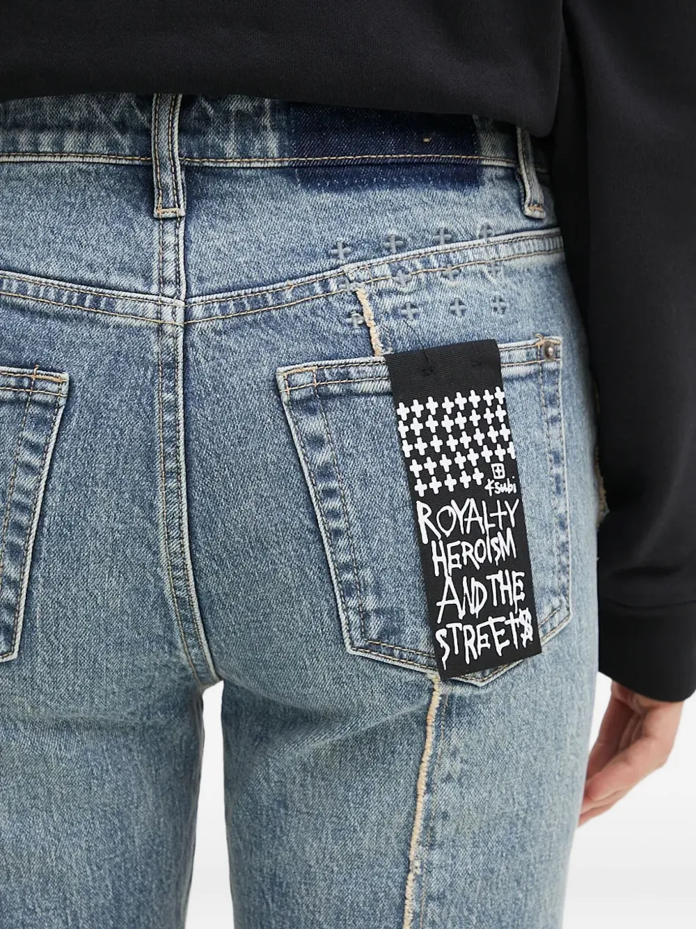 Ksubi Soho jeans met franje Blauw