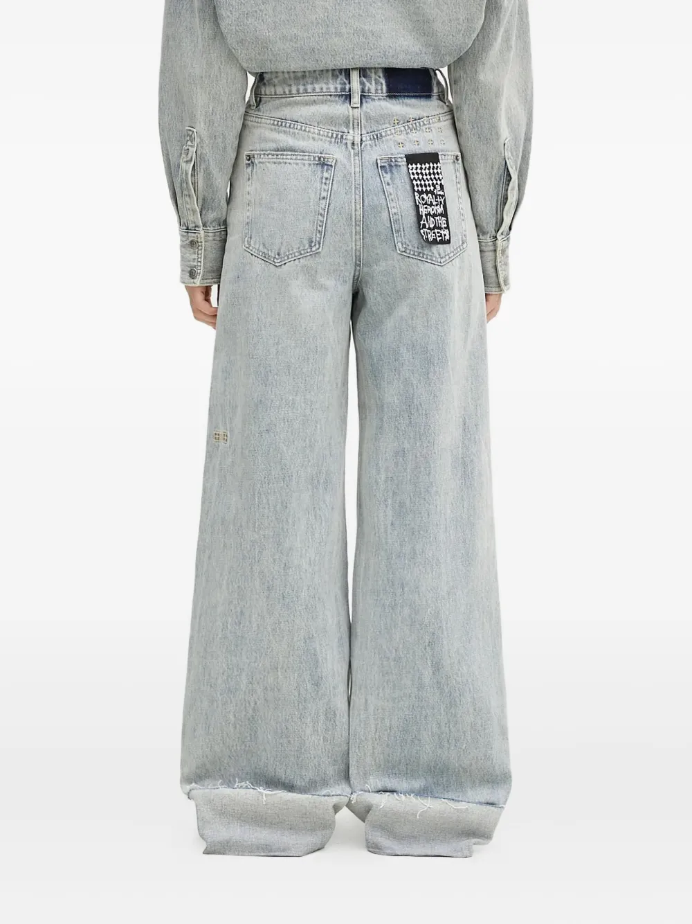 Ksubi Strider Worn Cuffed Jeans In Blue