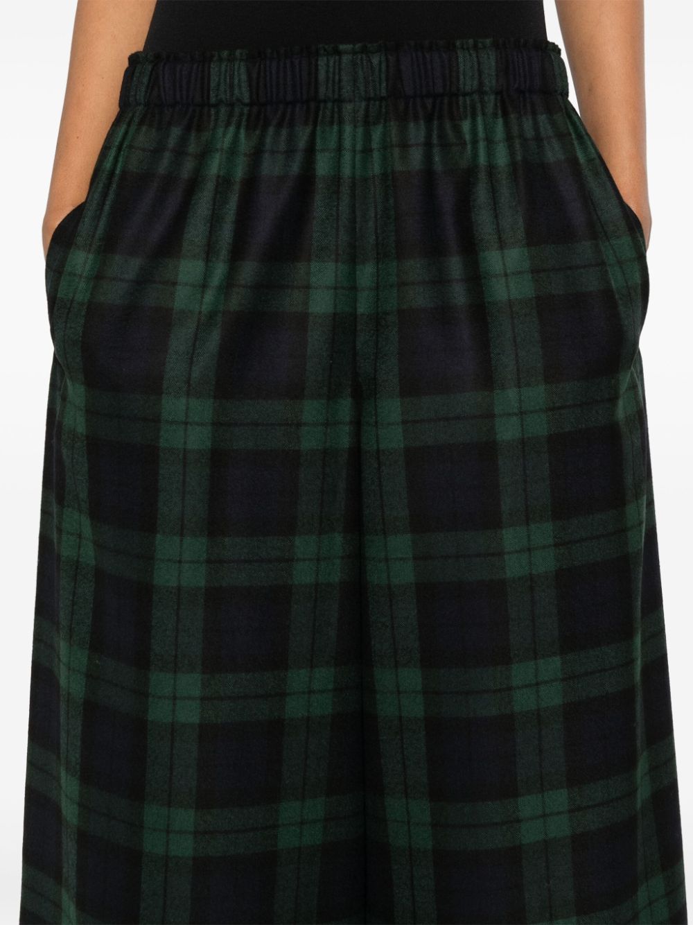 Shop Daniela Gregis Tartan-check Trousers In Green