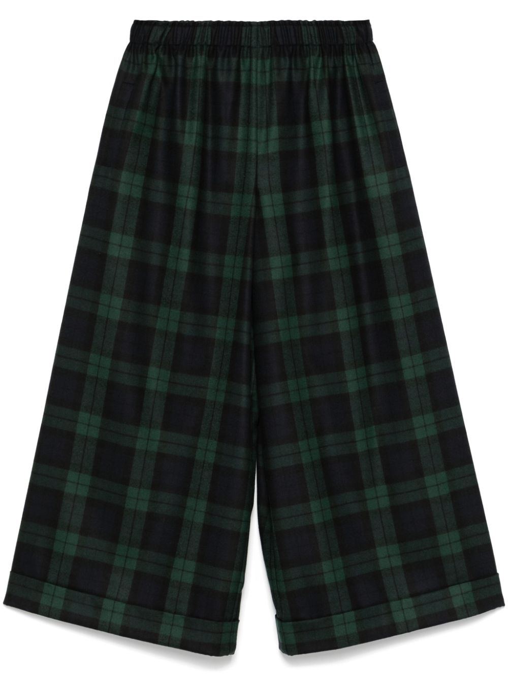 tartan-check trousers