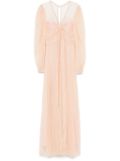 TWINSET tulle maxi dress - Neutrals