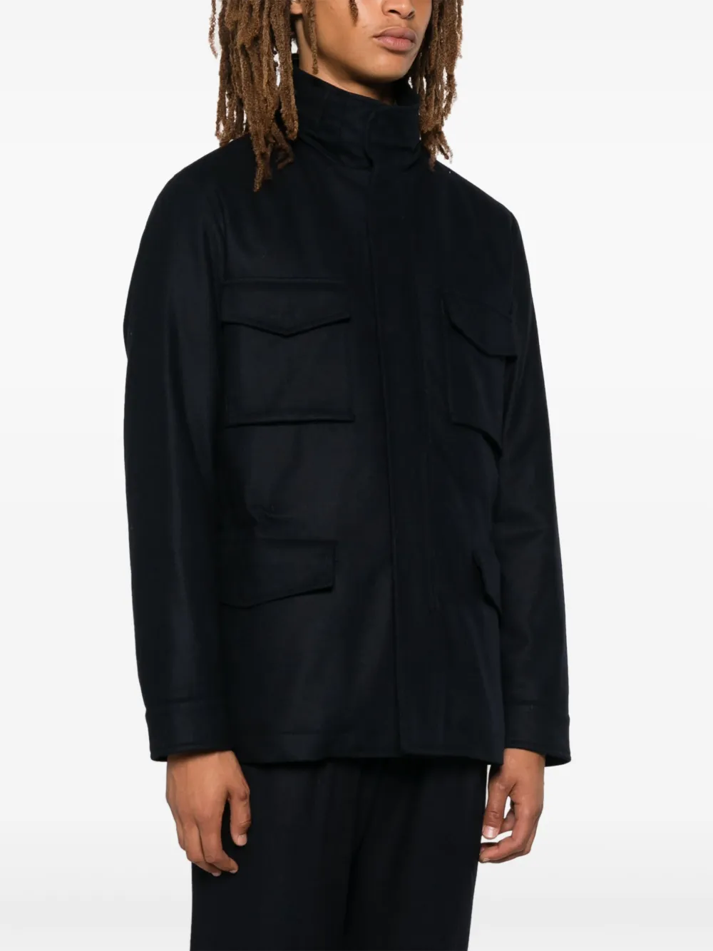 Boglioli Getailleerd legerjack Blauw