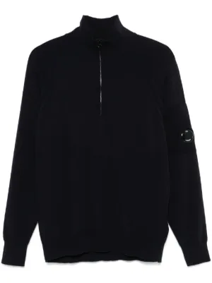 C.P. Company ハーフジップ スウェットシャツ | ブラック | FARFETCH JP