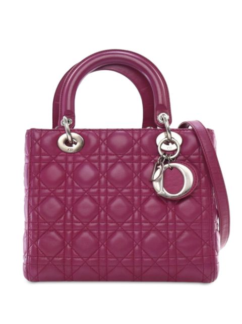 Christian Dior 2014 Medium Calfskin Cannage Lady Dior satchel Women