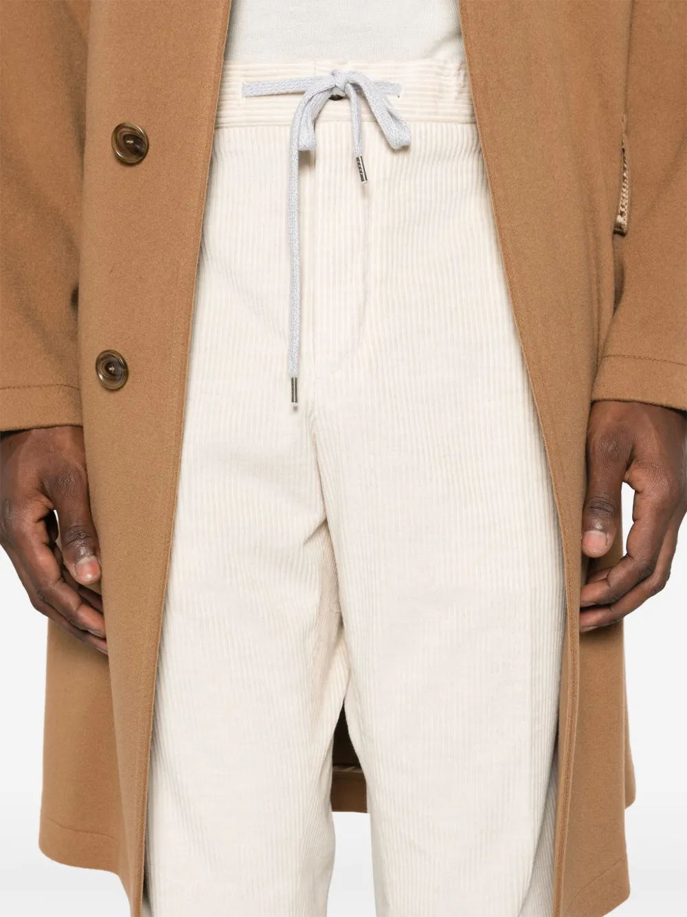 PT Torino Ribfluwelen broek Wit