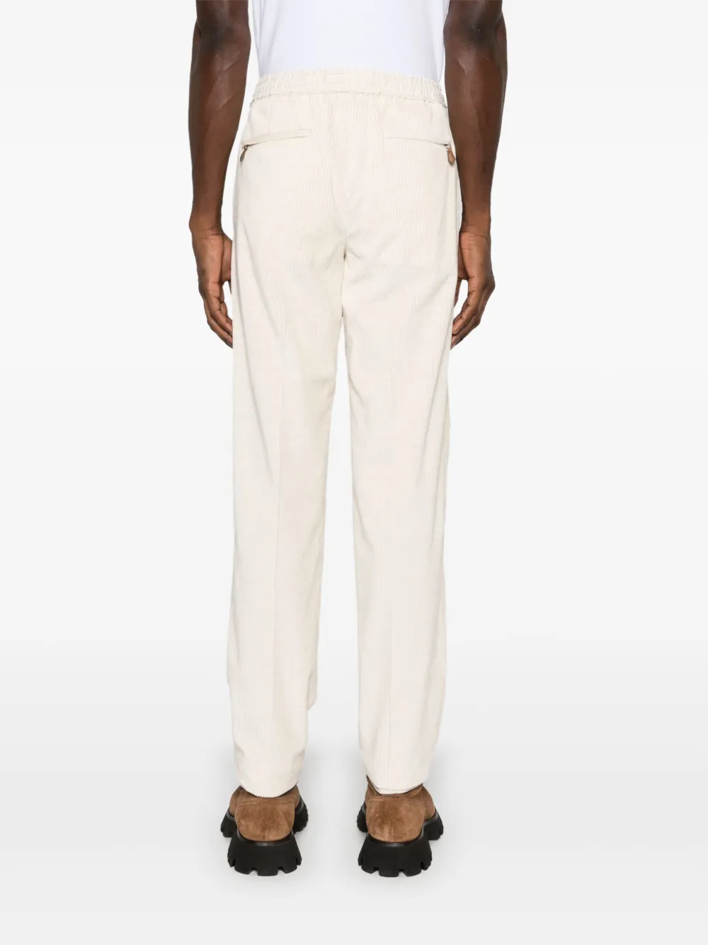 PT Torino Ribfluwelen broek Wit