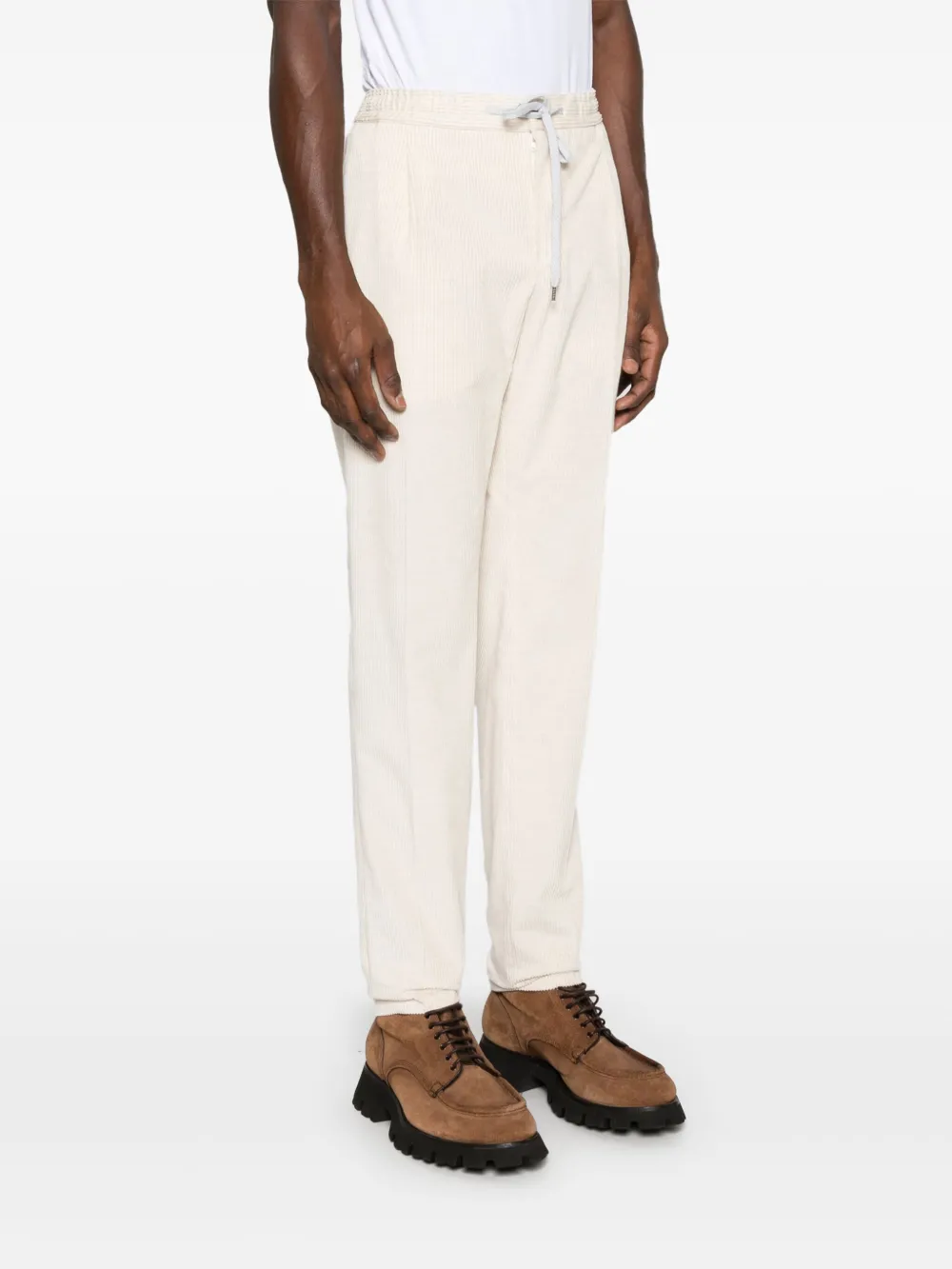 PT Torino Ribfluwelen broek Wit