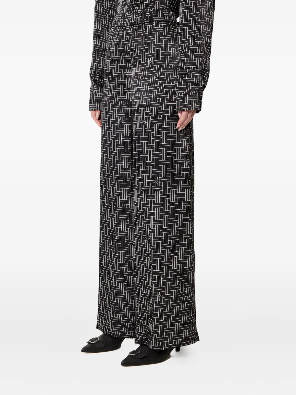 Kenzo Broek met geometrisch patroon Zwart