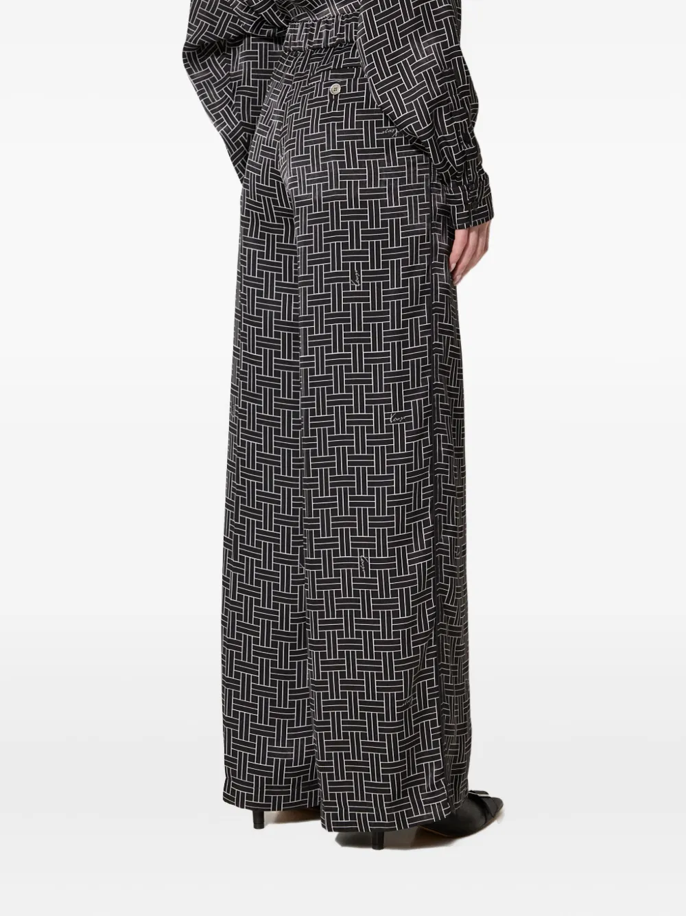 Kenzo Broek met geometrisch patroon Zwart