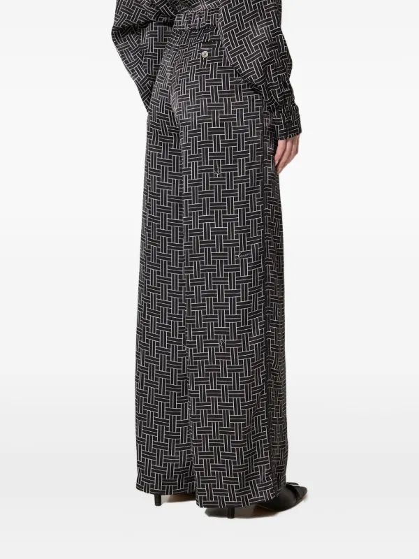 Kenzo geometric-pattern Trousers | Black | FARFETCH