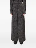 Kenzo geometric-pattern trousers - Black