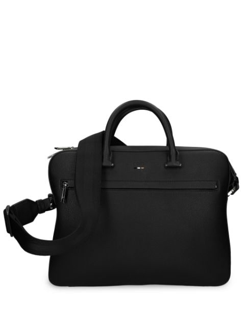 BOSS logo-debossed laptop bag 