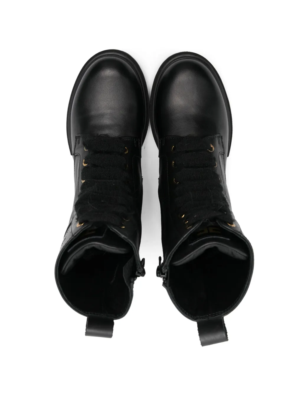 Elisabetta Franchi La Mia Bambina Logo-intarsia Ankle Boots In Black