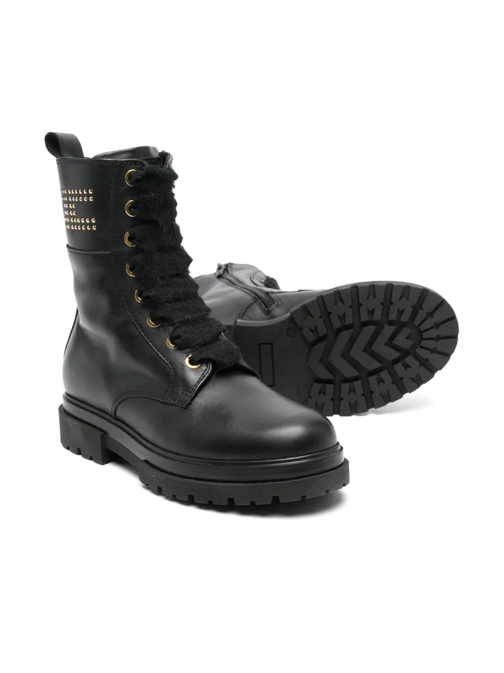 Elisabetta Franchi La Mia Bambina Logo-intarsia Ankle Boots In Black