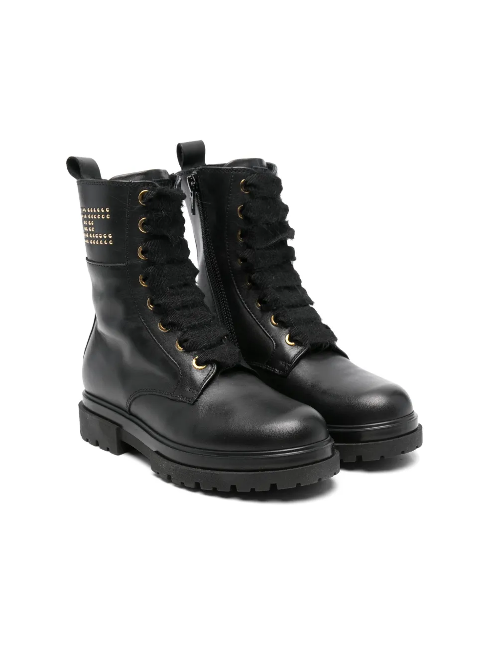 Elisabetta Franchi La Mia Bambina Logo-intarsia Ankle Boots In Black