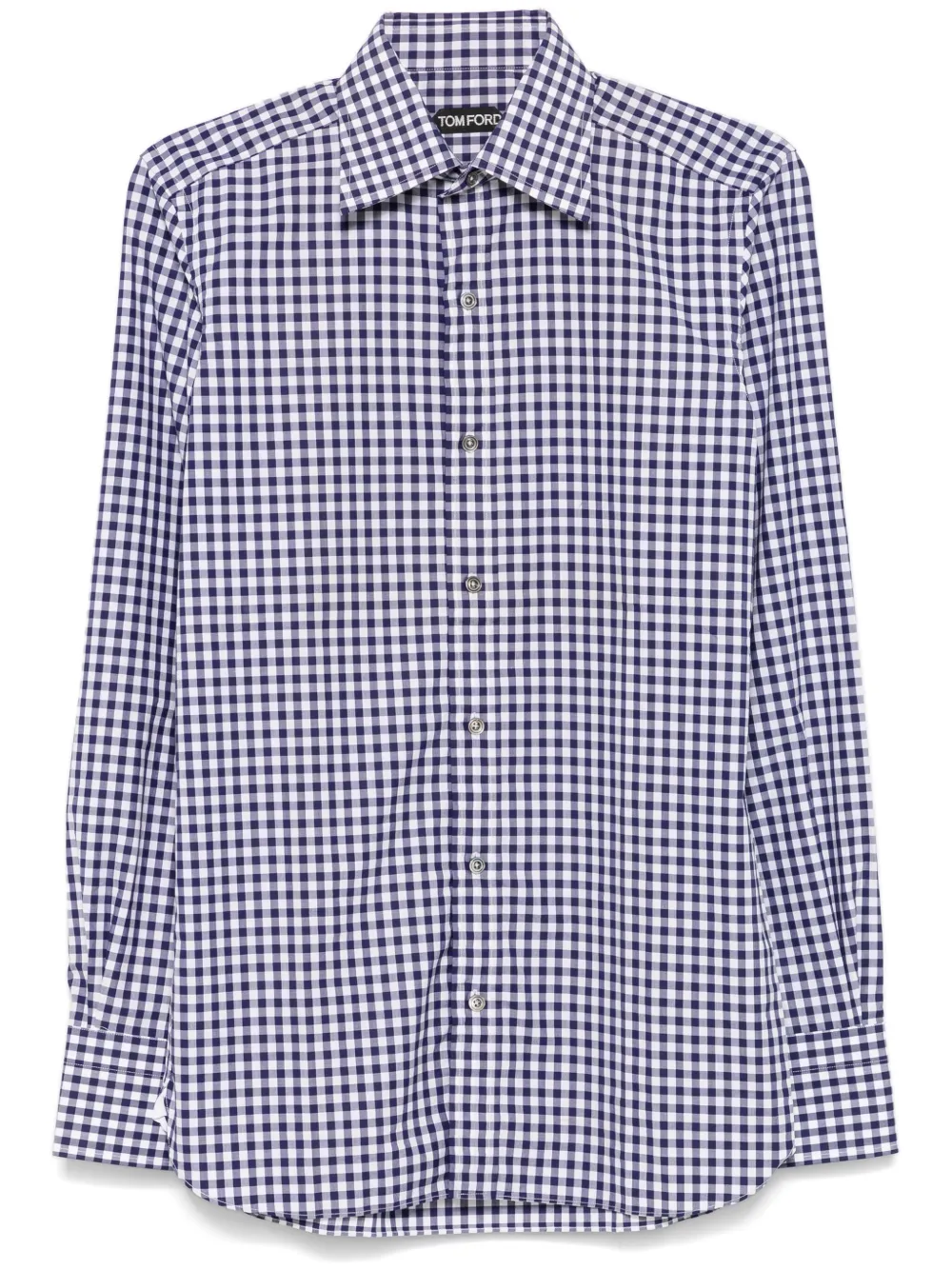 TOM FORD Overhemd met gingham ruit Blauw