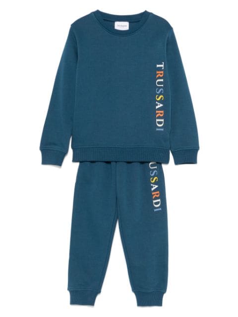 TRUSSARDI JUNIOR raised logo-detail tracksuit set 