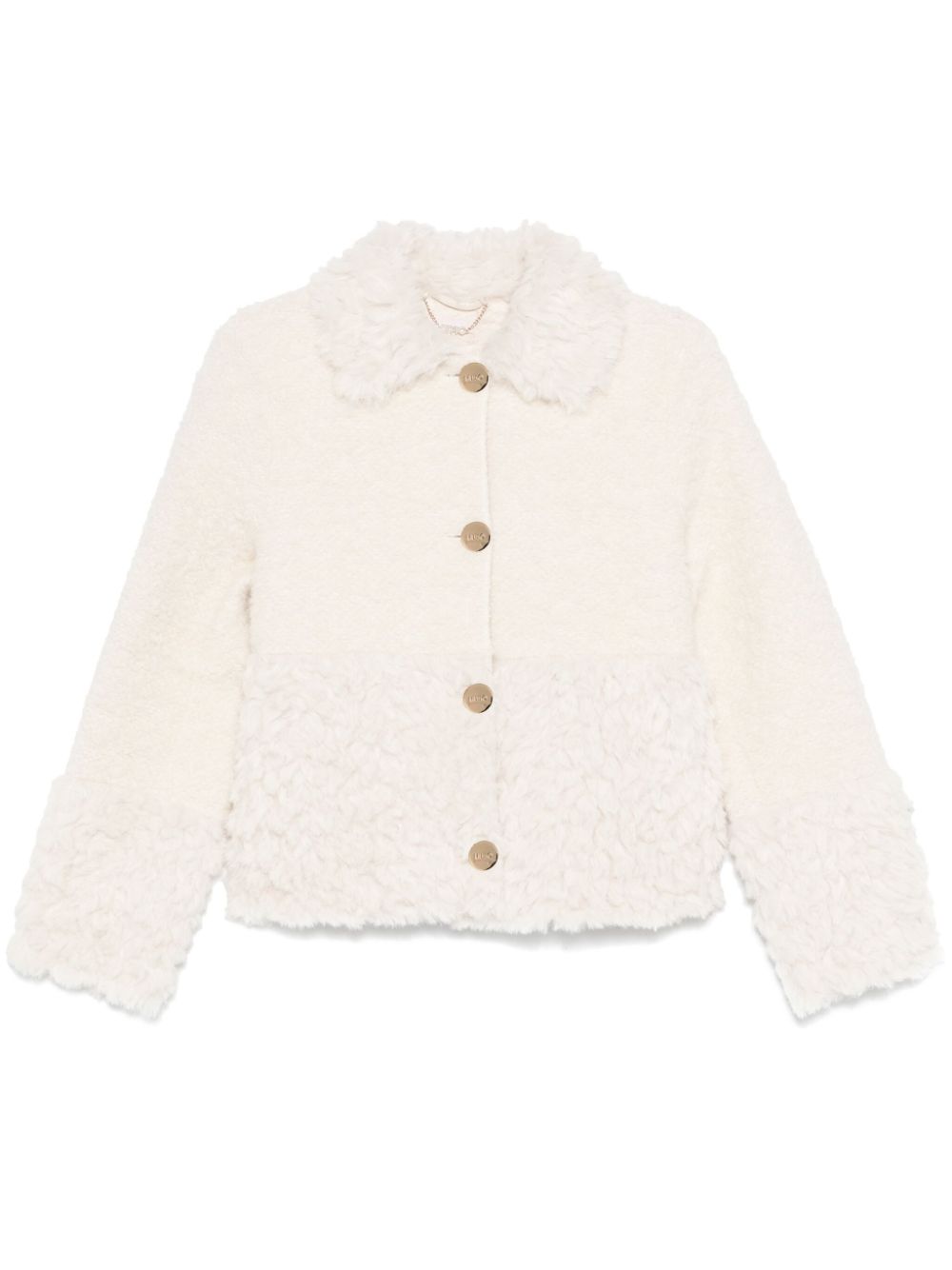 LIU JO faux-shearling jacket - White