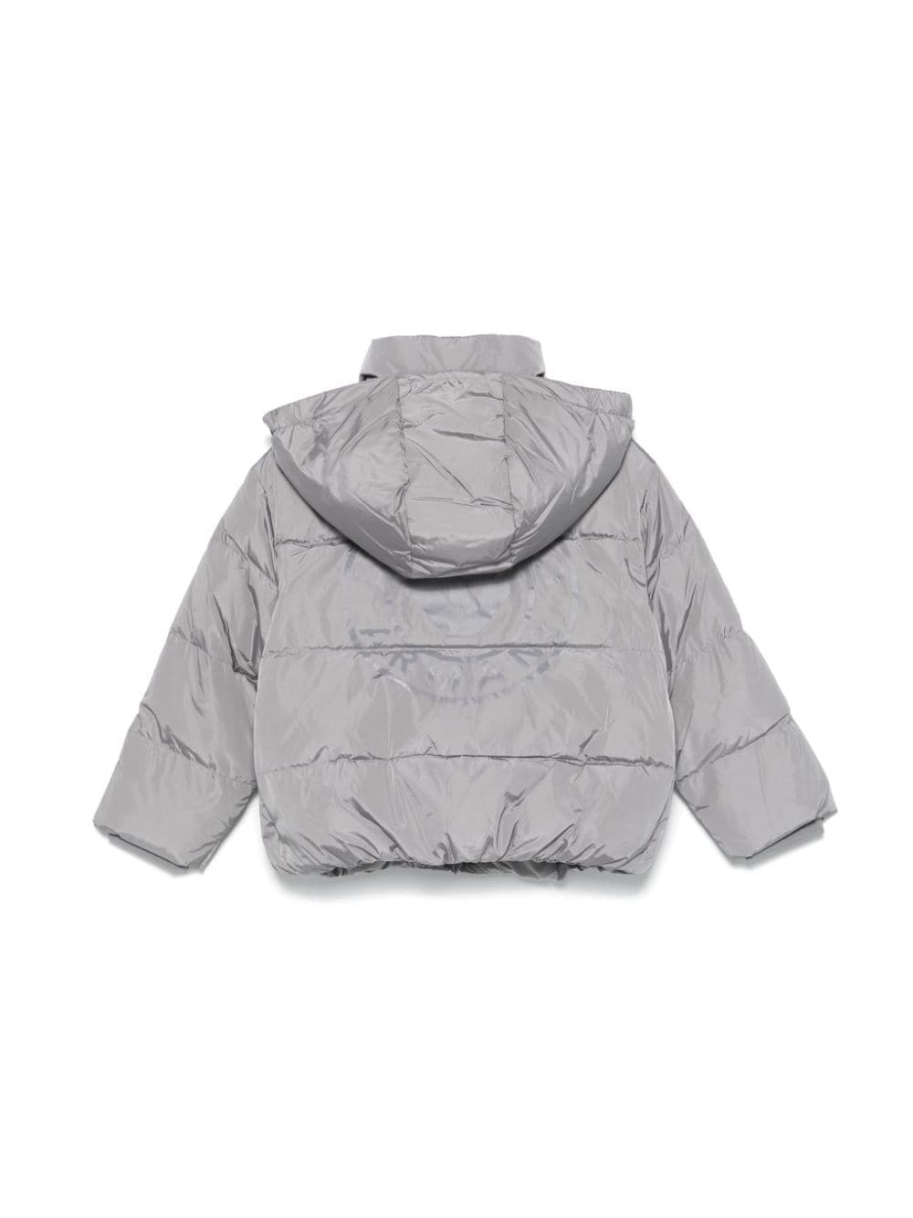 Emporio Armani Kids logo-print puffer jacket - Grijs