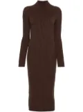 TWINSET ribbed midi dress - Brown