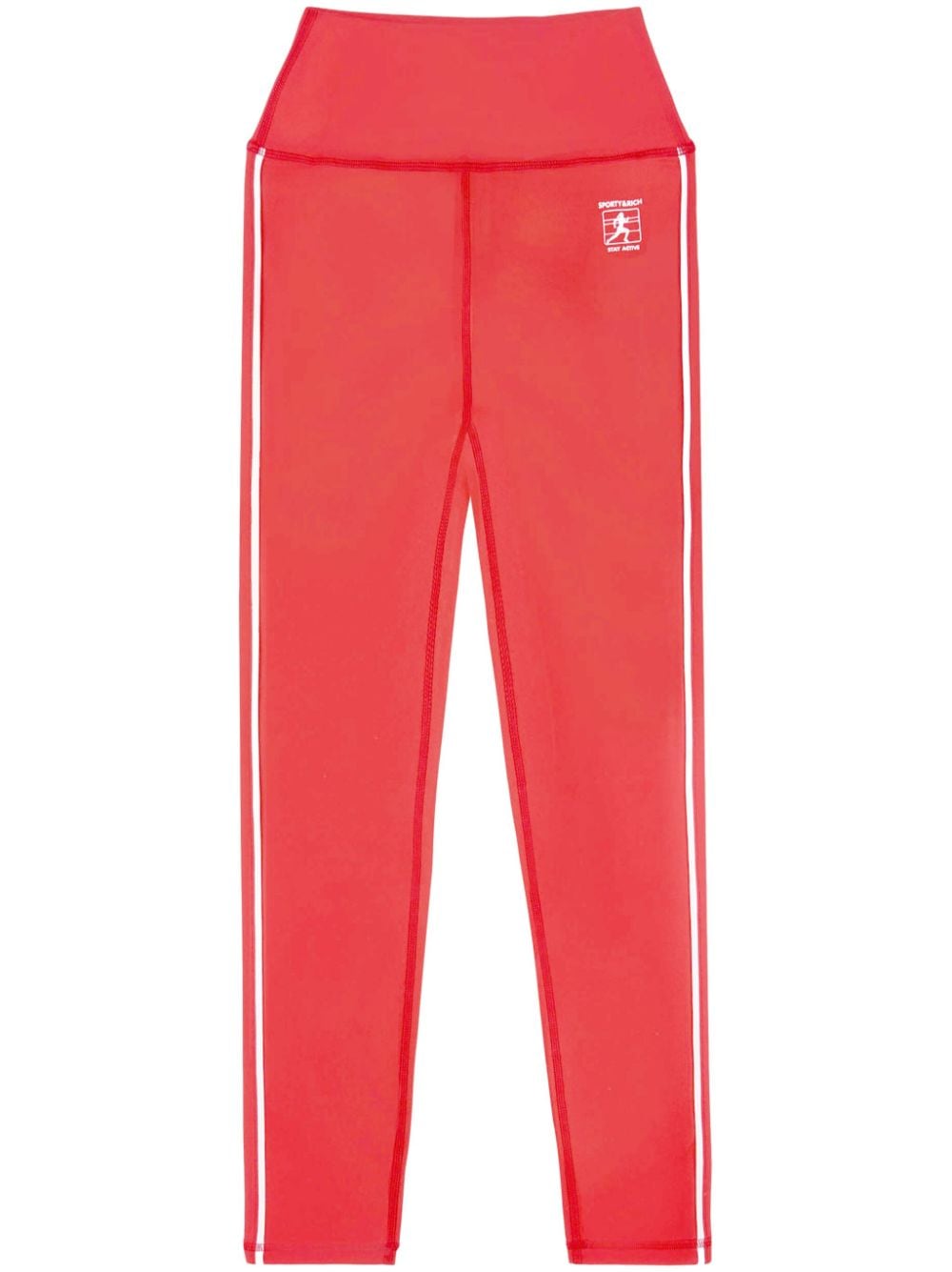 Shop Sporty And Rich Runner Box Leggings In Red