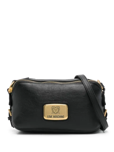 Love Moschino logo-plaque shoulder bag WOMEN