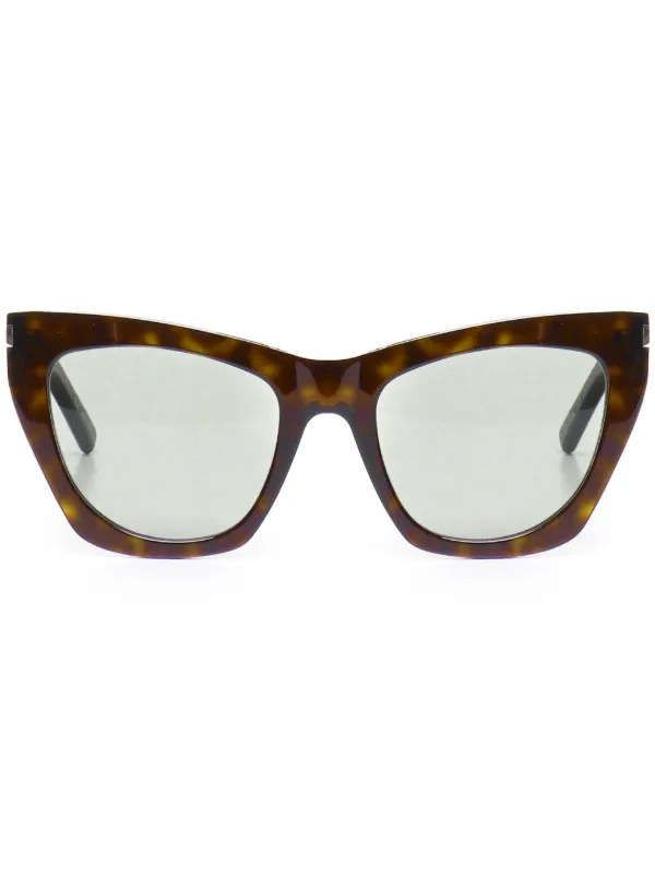 #sk Yves Saint Laurent キャットアイサングラス SAINT LAURENT EYEWEAR Mica cat-eye acetate sunglasses | NET