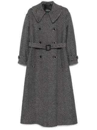 Emporio Armani ヘリンボーン コート | グレー | FARFETCH JP