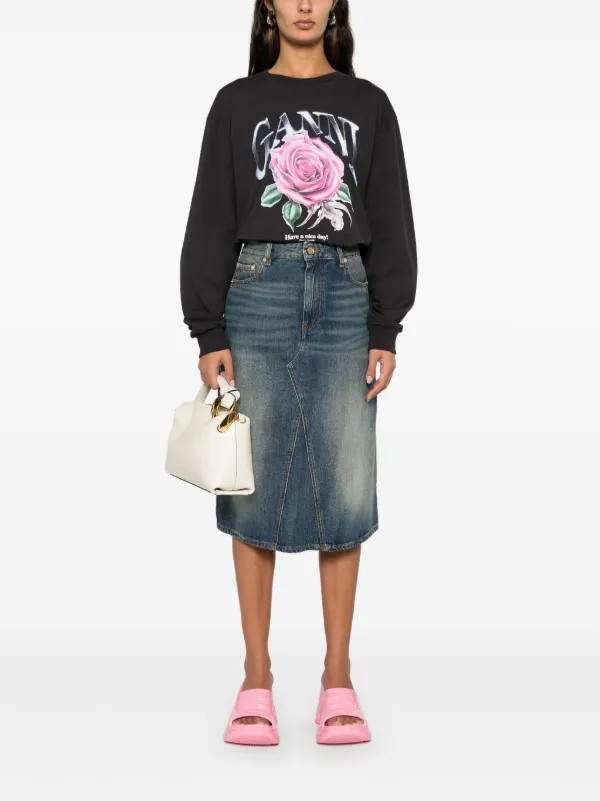 GANNI Heavy スカート | ブルー | FARFETCH JP