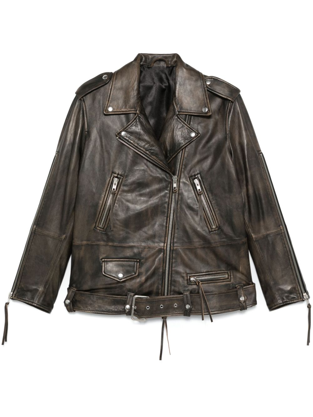 leather biker jacket