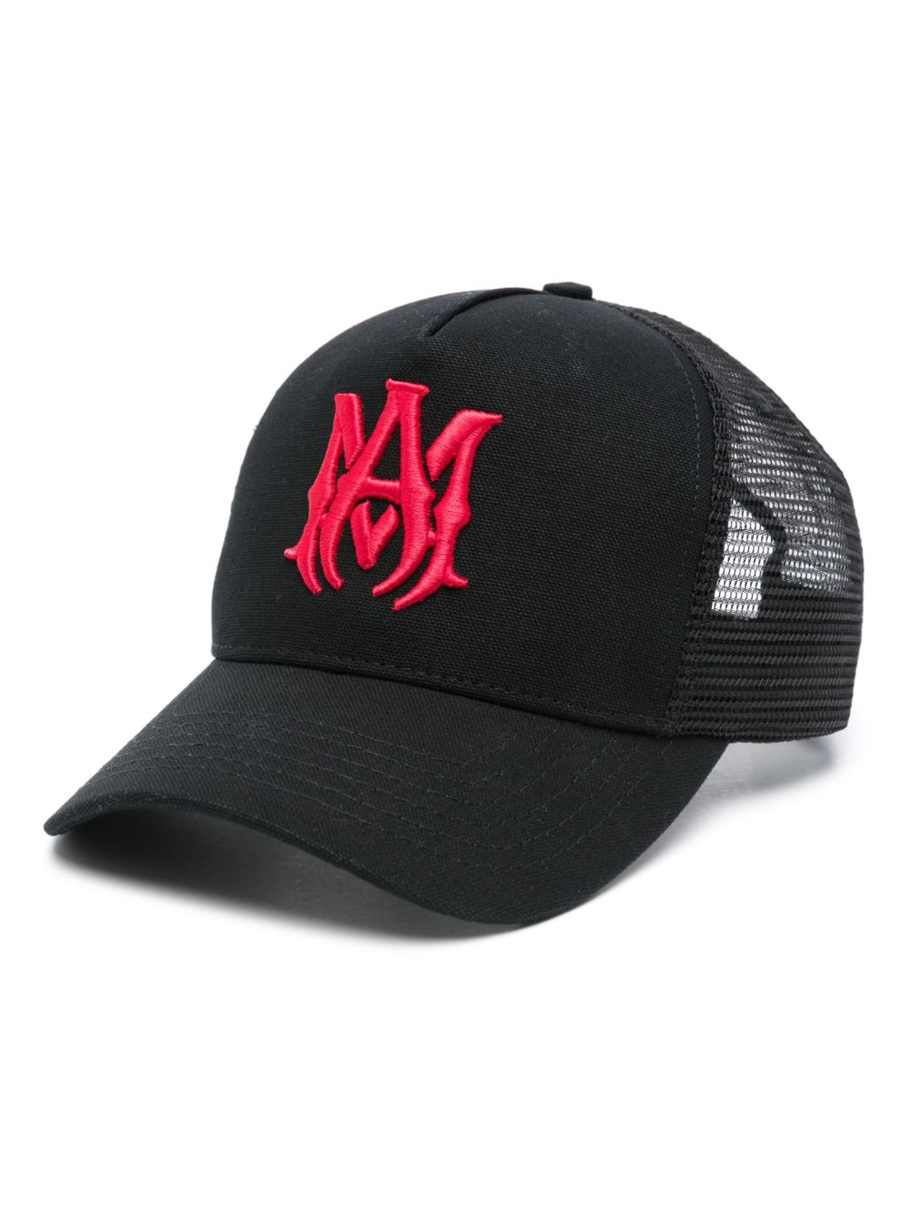 Amiri Logo-embroidered Trucker Cap In Black